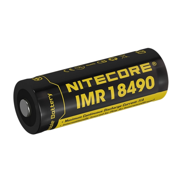 Accu 18490 NITECORE - Blister de 1 - Lithium 3,7V - 1100mAh - Sans protection