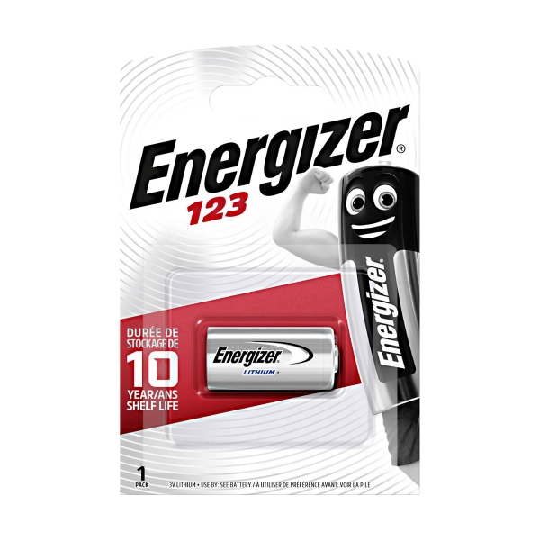 Pile photo CR123 ENERGIZER - Blister de 1