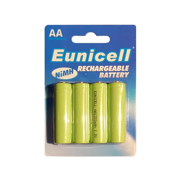 Accus HR6 EUNICELL - Blister de 4 - AAA - Ni-MH - 1200 mAh