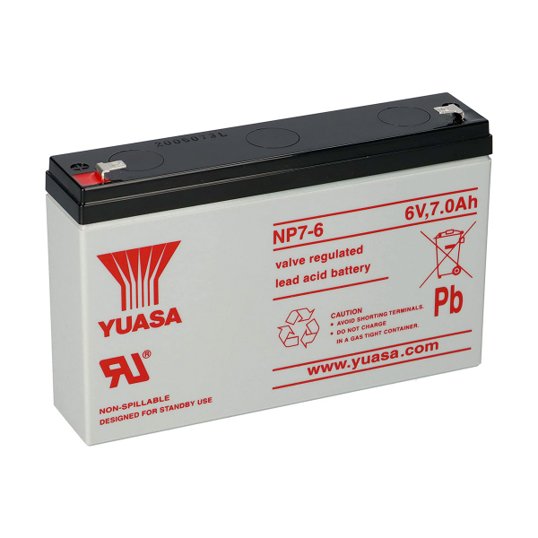 Batterie au plomb YUASA - 6V - 7Ah - NP7-6