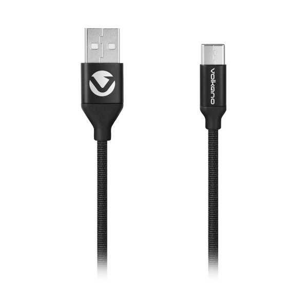 Câble USB-A mâle / USB-C mâle VOLKANO VK-20105 - 1,20m - Noir