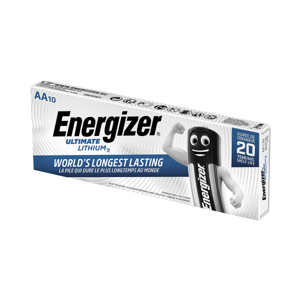 Piles LR06 Ultimate ENERGIZER - Boite de 10 - AA / L91 - Lithium