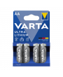 Piles LR06 Ultra VARTA - Blister de 4 - AA / L91 - Lithium