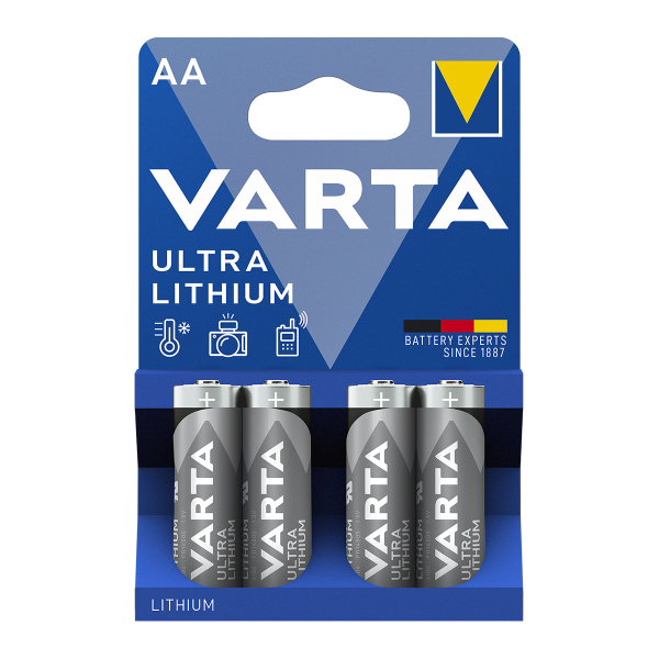 Piles LR06 Ultra VARTA - Blister de 4 - AA / L91 - Lithium
