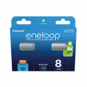 Accus HR3 PANASONIC Eneloop - R2U - Blister de 8 - AAA - Ni-Mh - 800 mAh