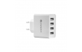 Prise adaptateur secteur USB 4 ports EVERACTIVE - SC400 - 5V / 5A - Blanc