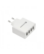 Prise adaptateur secteur USB 4 ports EVERACTIVE - SC400 - 5V / 5A - Blanc