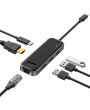Adaptateur Hub USB-C BLUESTORK  - 6 en 1 - HDMI/LAN/3xUSB2.0/USB-C