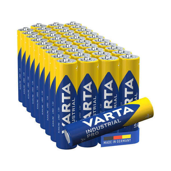 Piles industrielles LR03 VARTA - Boite de 40 -  AAA / EN92